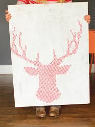 Bring some color to your home with this beautiful modern cross stitch! Reindeer Cross Stitch Pattern And Instructions Hgtv