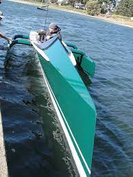 Introducing A Fuel Efficient Power Trimaran Small Trimarans Boat Building Boat Boat Design