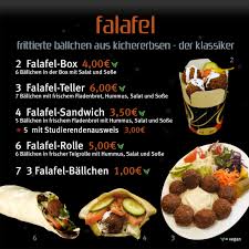 11, 38100 braunschweig, lower saxony germany. Falafelhaus Die Gesunde Alternative Speisekarte