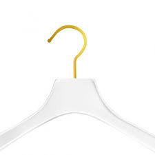 Check spelling or type a new query. 10 White Wooden Hangers With Gold Hook