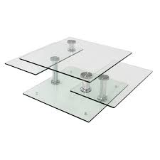 Square Clear 31 Motion Coffee Table Coffee Table Table Clear Silver