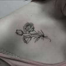 Rose Collar Bone Tattoo Tatuajes En Clavicula Tatuajes De Hueso Tatuajes De Moda