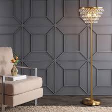 Jonathan Y Jemma 60 In Brass Gold Clear Crystal Metal Led Floor