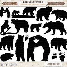 Black Bear Vs Grizzly Bear Size Black Bear Clipart Silhouettes Grizzly Bear Polar Bears Paw Prints Bear Silhouette Bear Clipart Silhouette Images