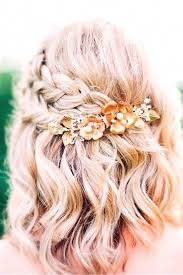 Beautiful Braided Prom Hairstyles For Short Hair You Ll Love This Pretty Half Braid Prom Hairstyles For Short Hair Short Wedding Hair Cute Prom Hairstyles
