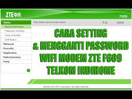 Username dan password login admin telkom indihome / fiberhome zte f660. Cara Setting Dan Mengganti Password Modem Zte F609 Telkom Indihome Terbaru 2018 Youtube
