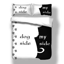 Printed polyster lavender king bed sheet for home. Lover His And Her Side Black White King Bed Size Duvet Quilt Cover Bedding Set Bedding Home Garden