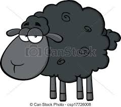 Black And White Sheep Drawing Vector Clipart Of Cute Black Sheep Character Cute Black Sheep Cartoon Mascot Csp17726008 Search Clip Sheep Cartoon Sheep Illustration Black Sheep Tattoo