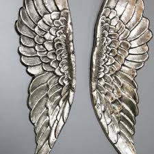 Check spelling or type a new query. Large Silver Wall Mounted Angel Wings