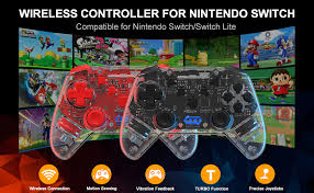 Any switch owner would be happy to have it. Amazon Com Momen Wireless Switch Controller For Nintendo Switch Switch Lite Transparent Remote Pro Games Joystick Gamepad For Switch Console With 6 Axis Gyro Dual Shock Red Computers Accessories