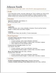 Free Simple Resume | Sample Resume Letters Job Application