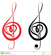 Heart Of Treble Clef And Bass Clef Treble Clef Clef Stock Photography Free