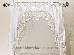 battenburg lace windows curtains.