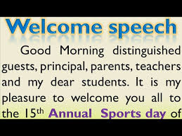 Welcome Speech For Annual Sports Day In English By Teacher Anchoring Script Smile Please World Youtube