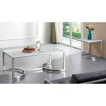 Made of veneers, wood and engineered wood; Chrome Granite Coffee Table Sets You Ll Love In 2021 Wayfair