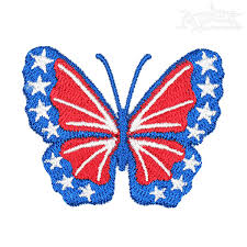 Download Usa American Flag Butterfly Embroidery Design