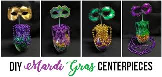 Without candle decoration, mardi gras decoration are just incomplete. Diy Dollar Store Mardi Gras Centerpiece Pure Costumes Blog