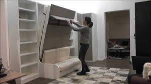 Armoire lit escamotable joy 2 places 140 x 200 pieds à retournement automatique chêne blanc. Www Inside75 Com Demonstration Armoire Lit Escamotable Campus Youtube