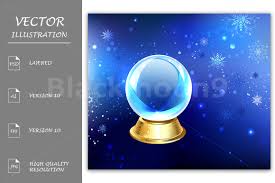 Download Snow Globe On A Blue Background Graphic By Blackmoon9 Creative Fabrica PSD Mockup Templates