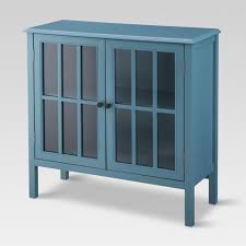 Abriale grey driftwood curio cabinet by coaster. Windham 2 Door Accent Cabinet Teal Threshold Target