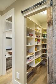 If you are building two barn doors, double the supplies. Pantry With Barn Door Transitional Kitchen Ttm Development Kitchen Pantry Design Pantry Design Transitional Interior