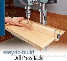 Drill Press Table Plan Drill Press Tips Jigs And Fixtures Woodarchivist Com Drill Press Table Drill Press Woodworking Tools Storage