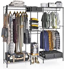 The rails were cut precisely to my specs and are really strong. Amazon Com Vipek 5 Tiers Wire Garment Rack Heavy Duty Clothes Rack Clothes Wardrobe Compact Extra Large Armoire Storage Rack Metal Clothing Rack 74 4 L X 17 7 W X 76 8 H Max Load 595 35lbs V6 Black