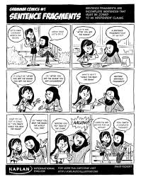 Grammar Comics 1 Sentence Fragments Kaplan International Blog Sentence Fragments English Writing Skills Grammar Sentences