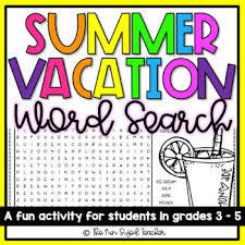 The impossible crossword puzzle answers bequizzed latest update. Summer Vacation Word Search Worksheets Teaching Resources Tpt