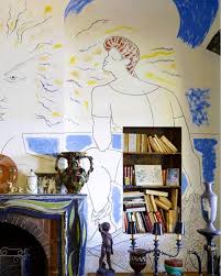 Mon Reve Peindre Sur Les Murs D Une Maison Au Bord De Mer Mythique Jeancocteau Fresquemurale Libertee Arti Mural Home Decor Furniture Eclectic Interior