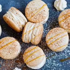 Cinnamon Roll Macarons Recipe Video Tatyanas Everyday Food Recipe Macaron Recipe Cookie Recipes Macaroon Recipes