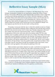 Before writing a reflection paper, take example of reflection paper. Pin Von Reaction Paper Samples Auf Reflective Essay Sample