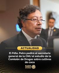 Actualidad🌐El mandatario expresó que la Oficina de Naciones Unidas contra  la Droga y el Delito cometió un error metodológico que, en sus palabras,  “infló artificialmente” la productividad de los cultivos de coca