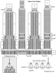Empire State Building Paper Model Paper Models Paper Template Building