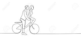 Continuous Line Drawing Of Cute Romantic Young Couple In Love Royalty Free Cliparts Vectors And Stock Illustration Image 136380424 We found for you 15 drawing bicycle cute png images with total size: continuous line drawing of cute romantic young couple in love