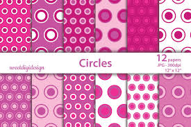 Just click on the picture of the pattern you are interested in and it some of the patterns are jpegs that you can just pull off to your desktop and others are pdf's that you can download. Pink Polka Dots And Circles Backgrounds Graphic By Sweetdigidesign Creative Fabrica