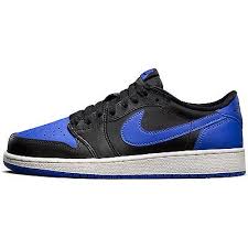Nike Air Jordan 1 Retro Low Og Gs Kids 709999 004 Blue Black Shoes Youth Sz 4 5 Air Jordans Black Shoes Nike Air Jordan