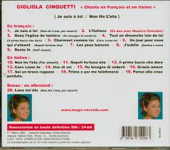 Gigliola cinquetti (verona, 20 dicembre 1947) è una cantante, attrice e conduttrice televisiva italiana. Gigliola Cinquetti Cd Chante En Francais Et En Italien Cd Bear Family Records