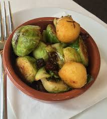 Dan uses tea to smoke the fish, and creates a gastrique to nest it on! Roasted Brussels Sprouts With Apples And Maple Bacon Gastrique Recipe Real Food Traveler
