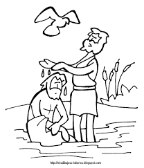 Baptism Of Jesus Coloring Page Bautizo De Jesus Paginas Para Colorear De Biblia Jesus Para Colorear