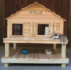The way to improve the living conditions of homeless animals. Outdoor Cat Houses For Winter Insulated Outdoor Pet House With Platform Cat House Diy Insulated Cat House Feral Cat House