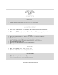 cosmetology resume (black & white) template