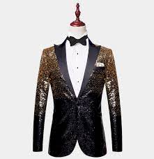 Black And Gold Sequin Tuxedo Jacket Gentleman S Guru Tuxedo Jacket Gold Sequin Jacket Velvet Prom Suit