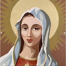 Vintage Paint by Number DOUBLE-SIDED Jesus Mary Palmer Pann Painting 1959  (002)