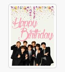 Birthday Card Printable Free Bts Happy Birthday Bts Spring Day Stickers Bts Birthdays Bts Happy Birthday Bts Cake