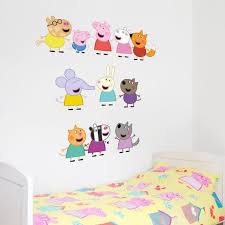Peppa Pig S Friends Wall Sticker Peppa Pig Wall Decal Etsy In 2020 Peppa Pig Wall Sticker Removable Wall Stickers