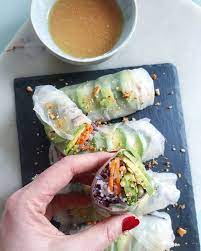 Tofu spring rolls with pickled veggies. Rouleaux De Printemps Legumes D Hiver Et Sauce Miso Maison Gratinez