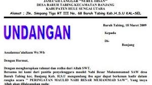Contoh undangan maulid nabi dalam bahasa arab gambar puasa. Contoh Surat Undangan Pengajian Acara Hari Besar Islam Isra Mi Raj 2017