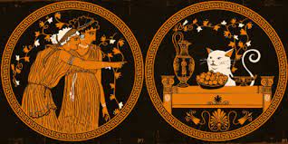 We Shall Not Be Much Disturbed Woman Yelling At Cat Meme But Make It Ancient Greek Red Figure Pottery Cat Meme Art Woman Yelling At Cat Yelling At Cat