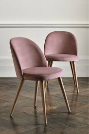 Next Set Of 2 Zola Dining Chairs With Washed Legs Pink Dining Chairs Pink Dining Chairs Leather Dining Chairs